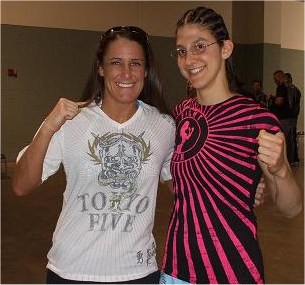 Roxy and Tara LaRosa at Moosin 5/20/10 Fightchix Sunburst top